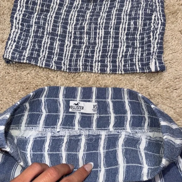 🖤Hollister Blue and White Striped Two-Piece Set - Picture 6 of 6